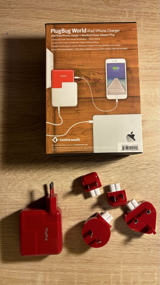 Adapter PlugBug world TwelveSouth chiny usa apple iPhone, Macbook,iPad