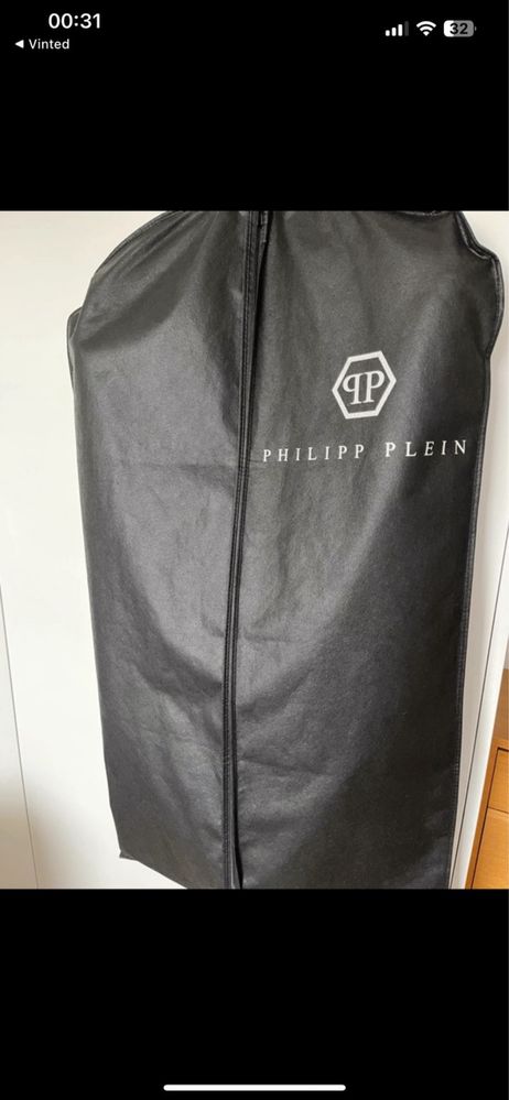 Płaszcz męski czarny Philipp Plein