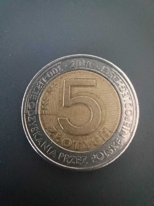 Moneta 5 zł (2018) "100-Lecie Odzyskania Przez Polskę Niepodległości"