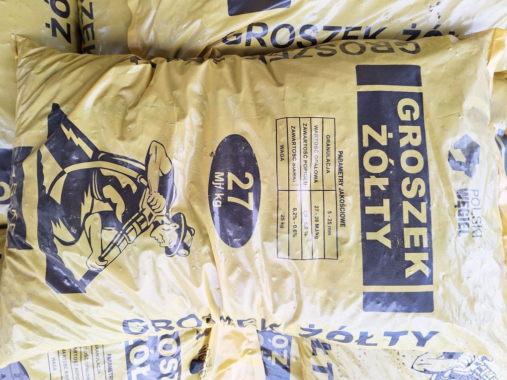 Groszek 27 MJ - PREMIUM - Worki 25kg - Polski Węgiel EkoGroszek
