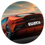 Opłatek na tort Urodziny Lamborghini Auto Logo