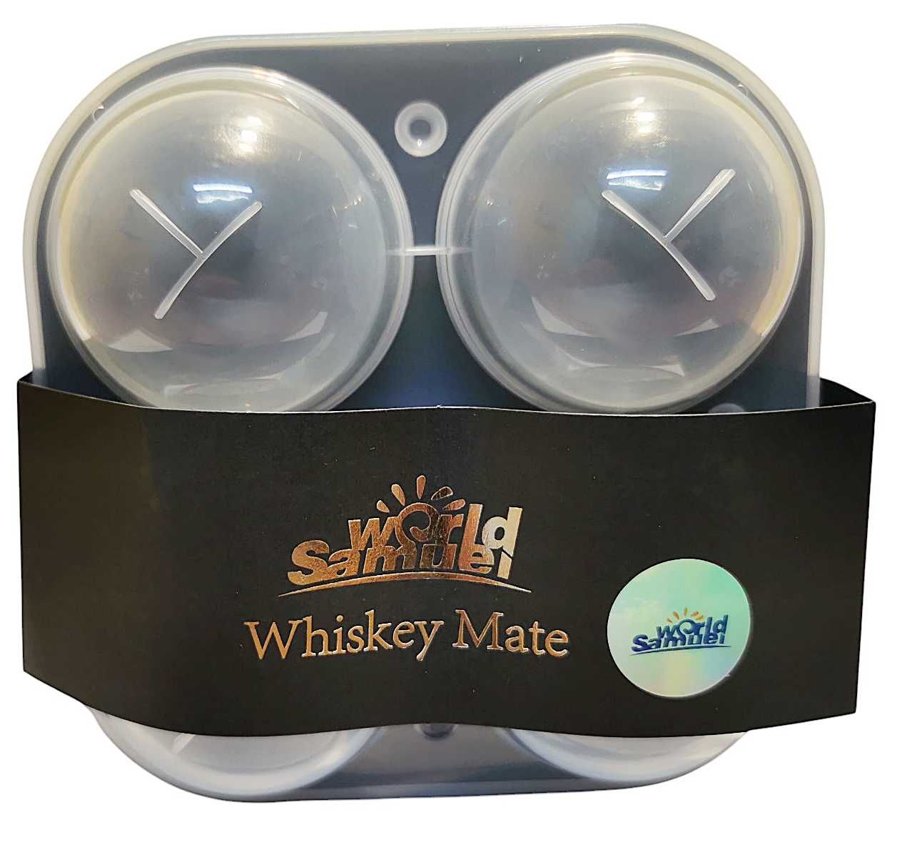 Forma do lodu 6 kostek 4 duże kule + szklanka do whisky w szkatułce