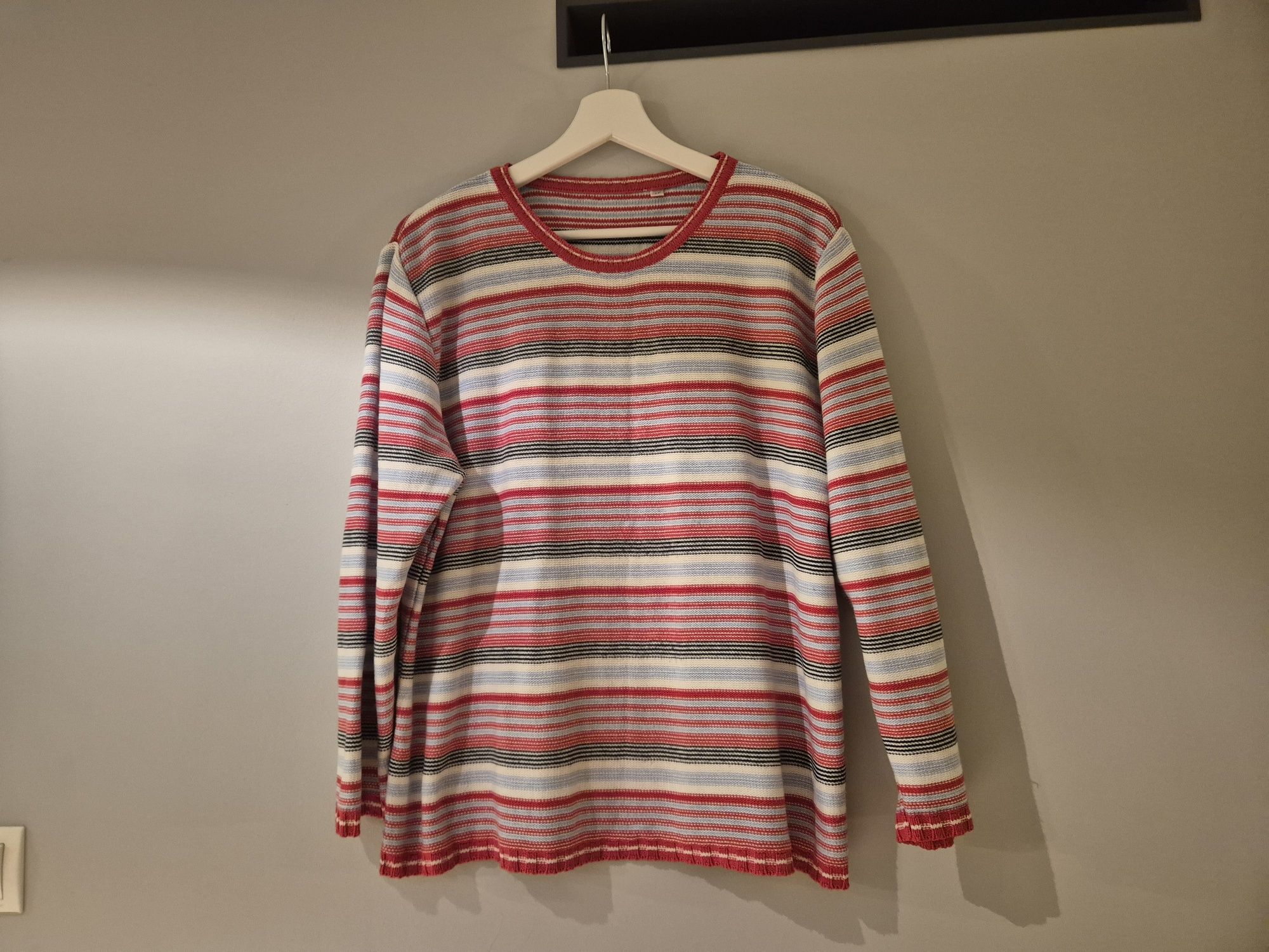 Kolorowy sweter M 38 BUDDELEI sweterek w paski swetr bluzka