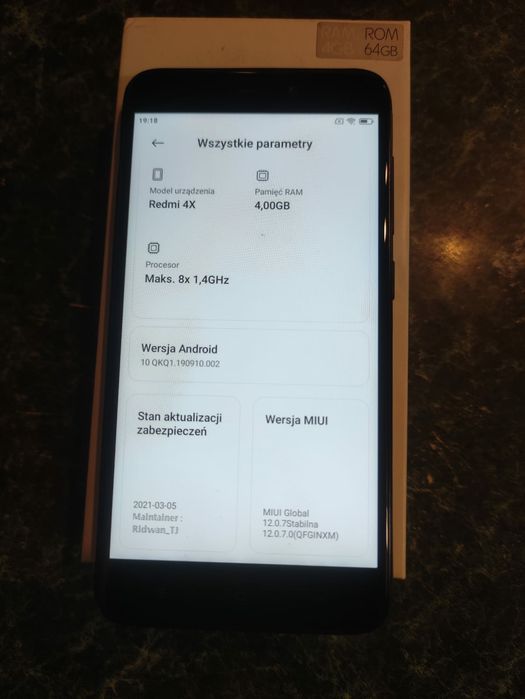 Smartfon Xiaomi redmi 4x 4/64