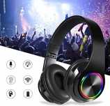 Sluchawki nauszne bezprzewodowe LED BLUETOOTH PREZENT