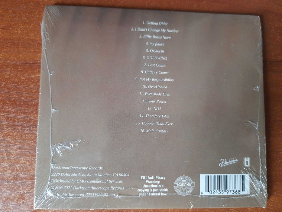 Audio CD Billie Eillish - Happier Than Ever, SEALED