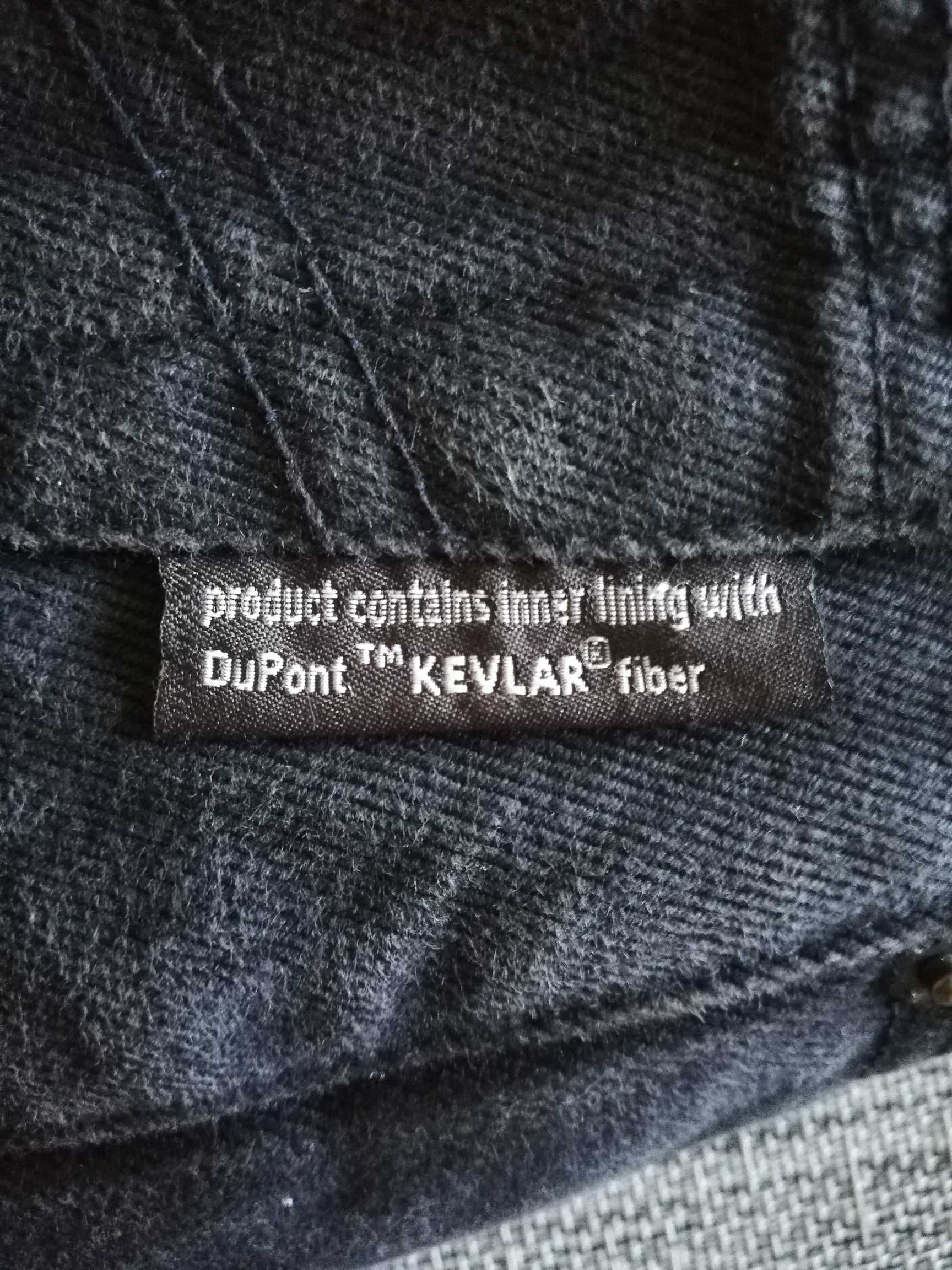 Calças moto ganga / jeans pretas marca Lovo Kevlar tamanho S / 28