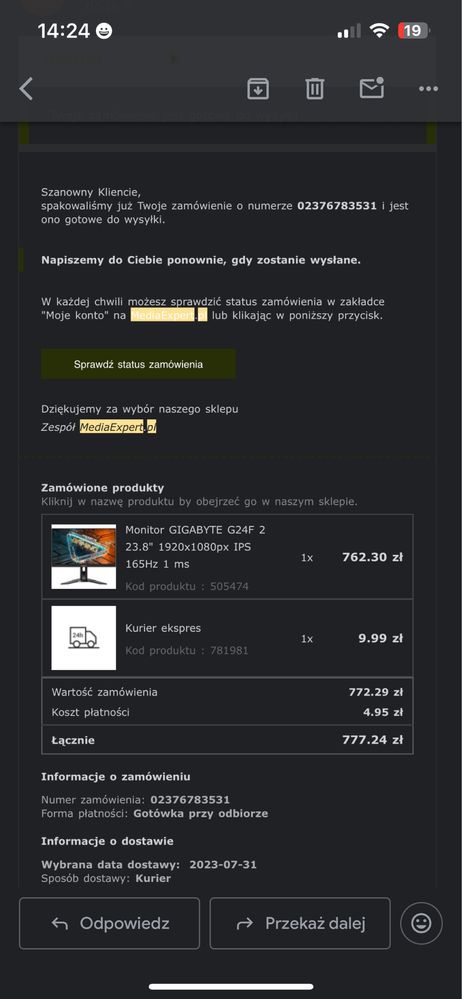 Monitor g24f 2 165hz