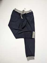 Nowe spodnie dresowe granatowe z szarymi wstawkami Wallis 44 46