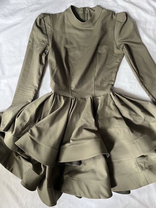 Oliwkowa sukienka Lou XS
