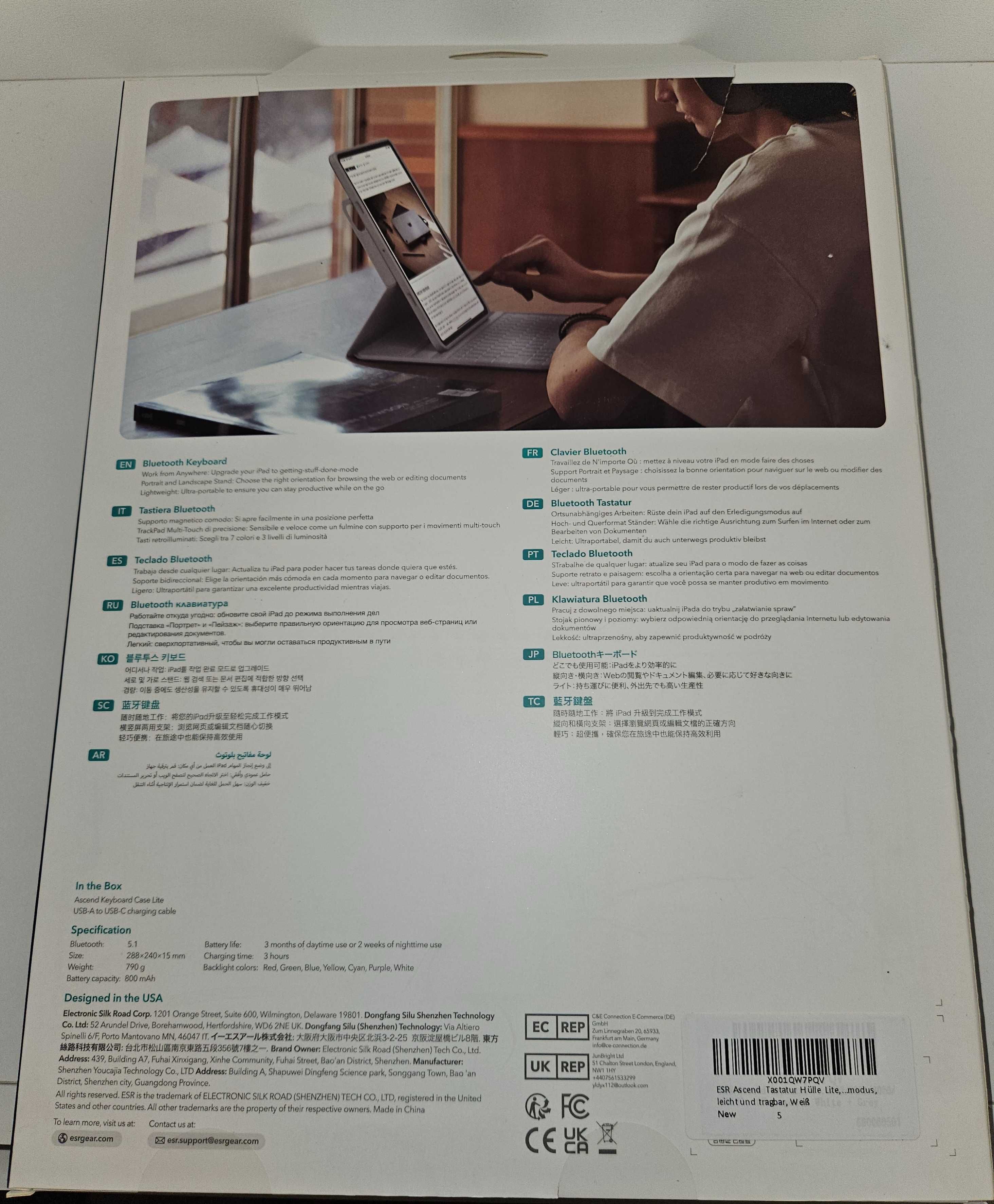 Etui z klawiaturą Bluetooth dla iPad Pro 12.9