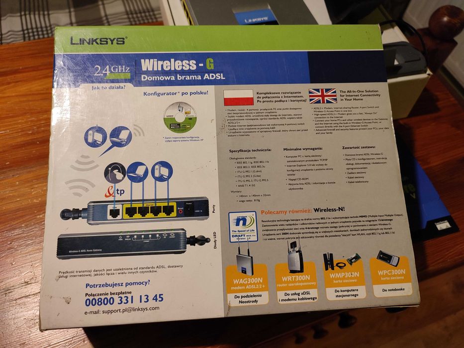 Router bezprzewodowy Linksys WAG200G ADSL2+