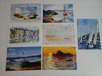 Conjunto de 7 postais tema: Mar e Barcos, novos!