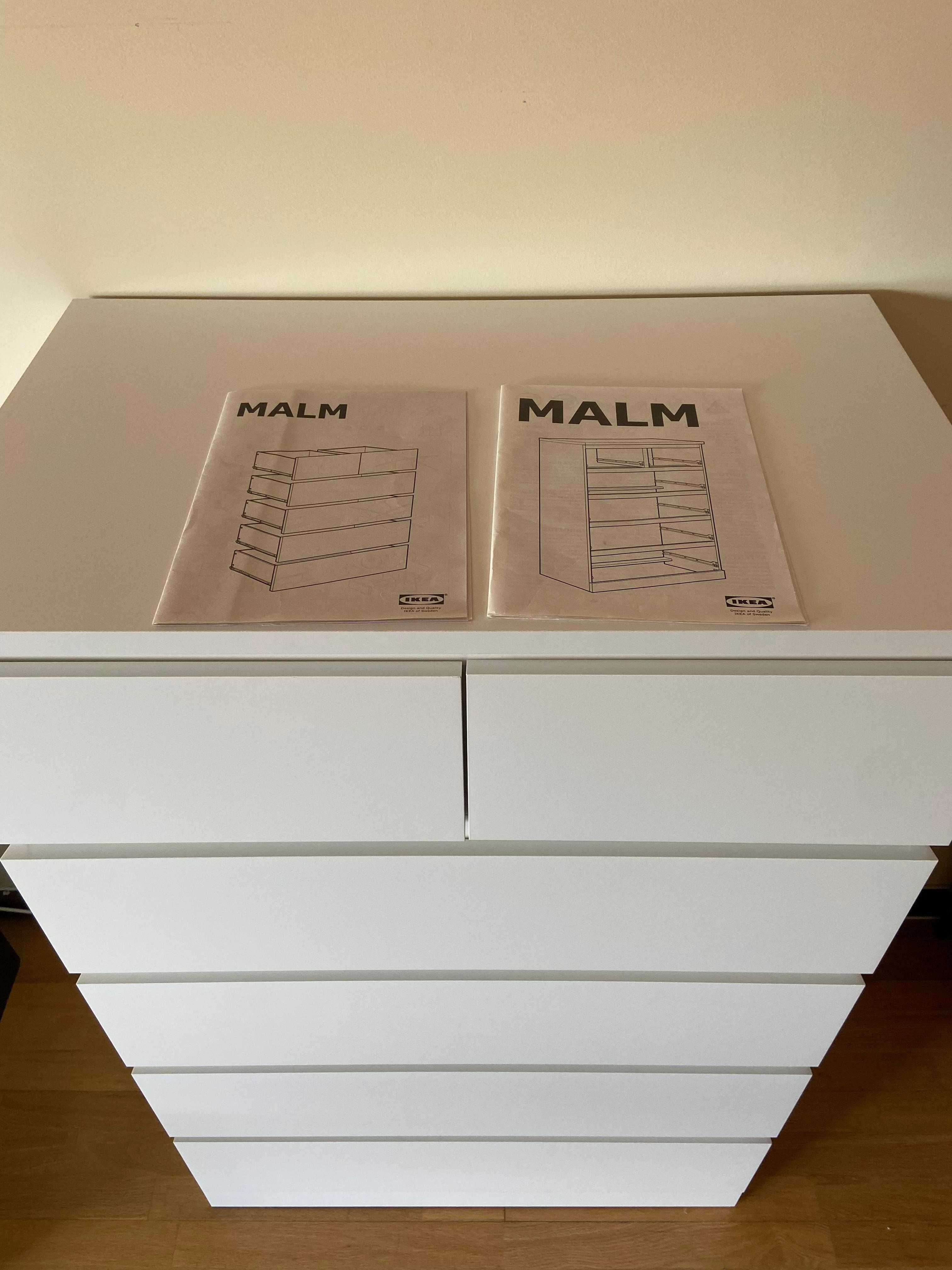 Cómoda Ikea MALM 6 gavetas (branca)