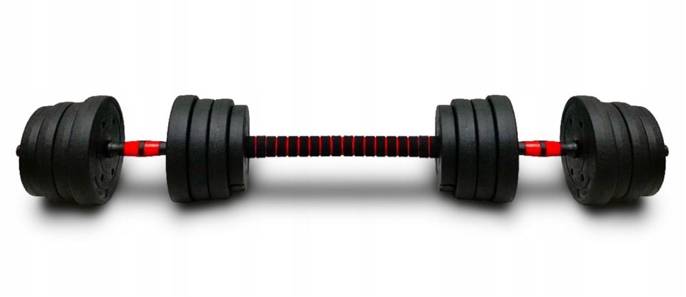 HANTLE HANTELKI 30 KG ciężarki sztanga 2x15 KG do ćwiczeń treningowe