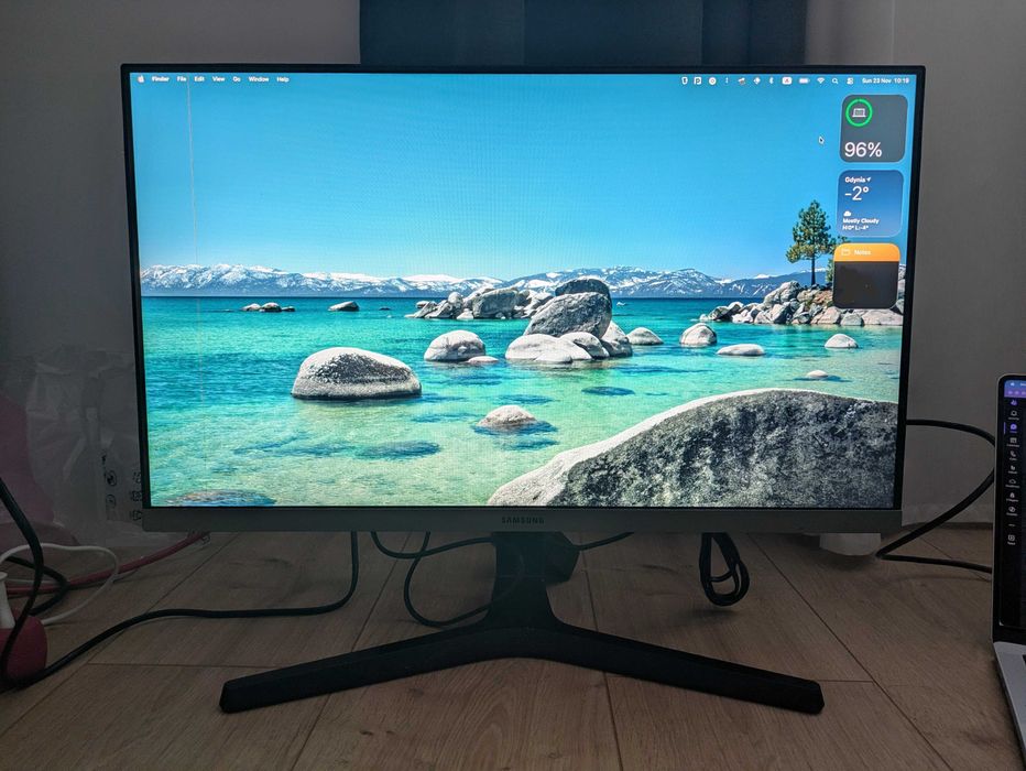 Monitor Samsung 24" SR350 (IPS, 75Hz), posiada wadę matrycy