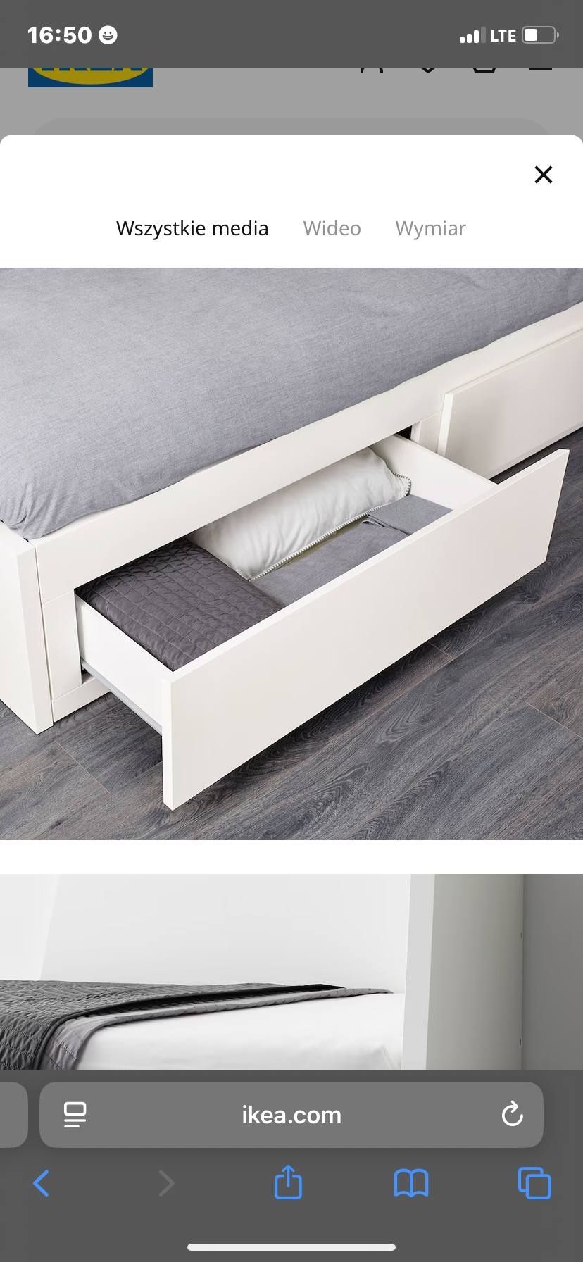 Łóżko rozkładane Ikea Flekke