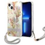Etui Guess Flower Strap Na Iphone 13 Mini - Fioletowe