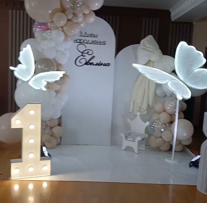 Фотозона на весілля, день народження, Христини,  декор вітрин