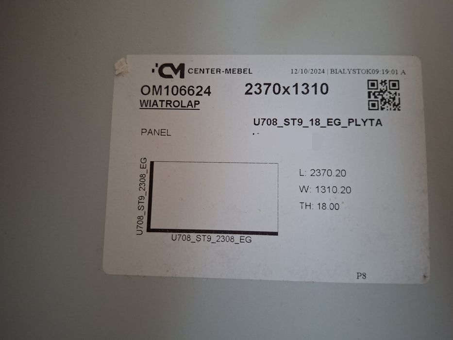 Plyta laminowana egger u708 st9  237x131 cm I inne