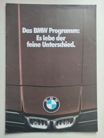 Prospekt BMW program produkcyjny 1978r.