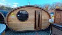 Sauna Hobbit z piecem tunelowym na drewno
