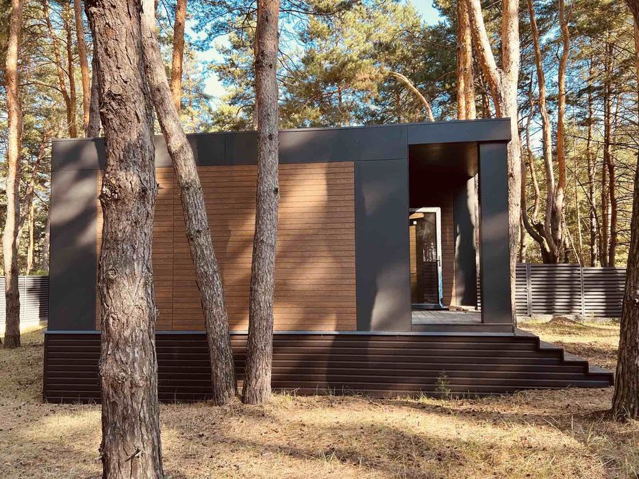 Продам участок в Обуховке в сосновом лесу с недостроем