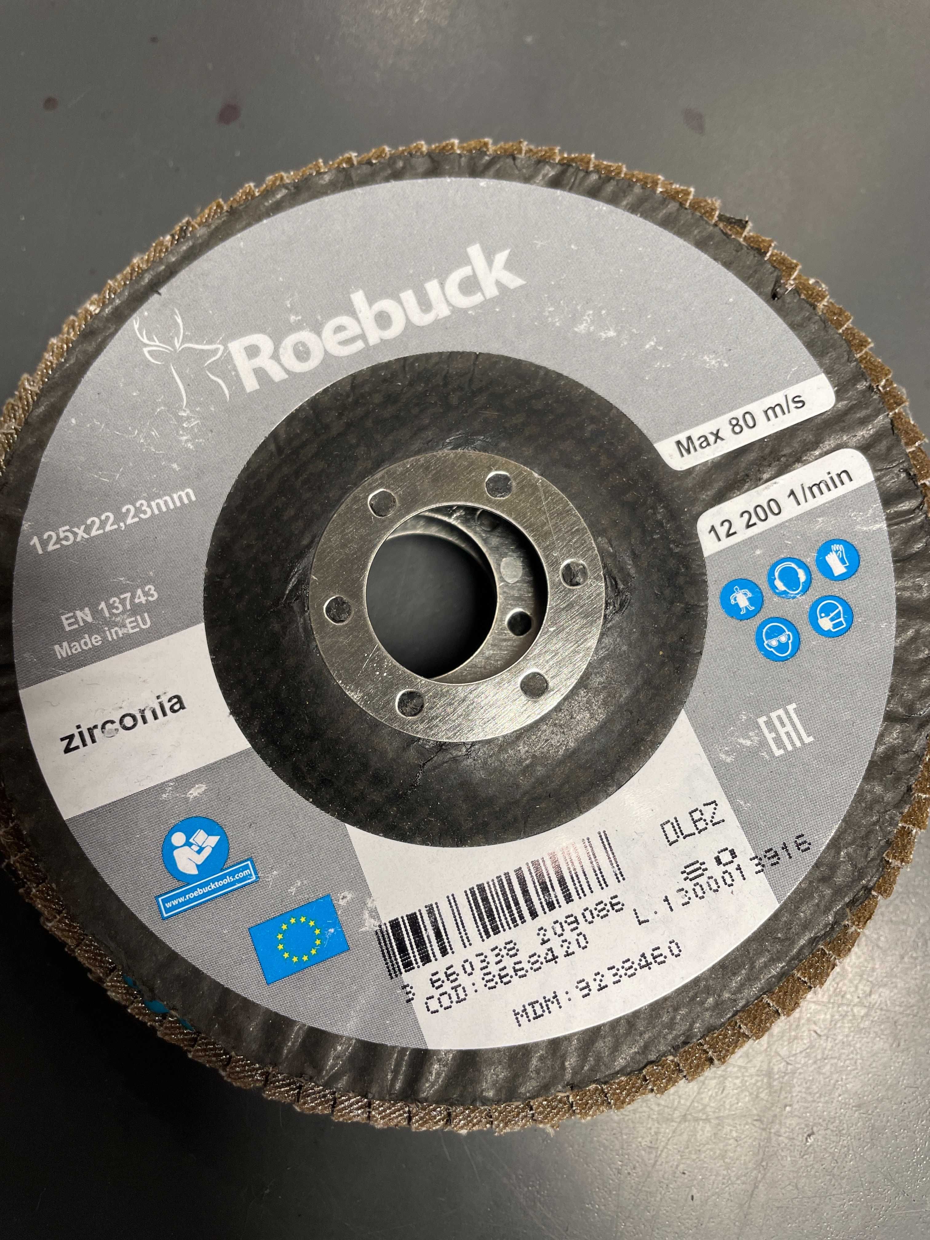 Tarcza lamelkowa listkowa ścierna Roebuck Zirconia GR80 125x22,23