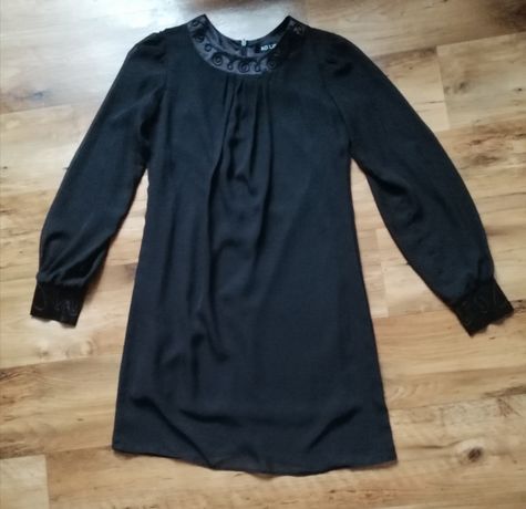 Sukienka szyfonowa czarna 8