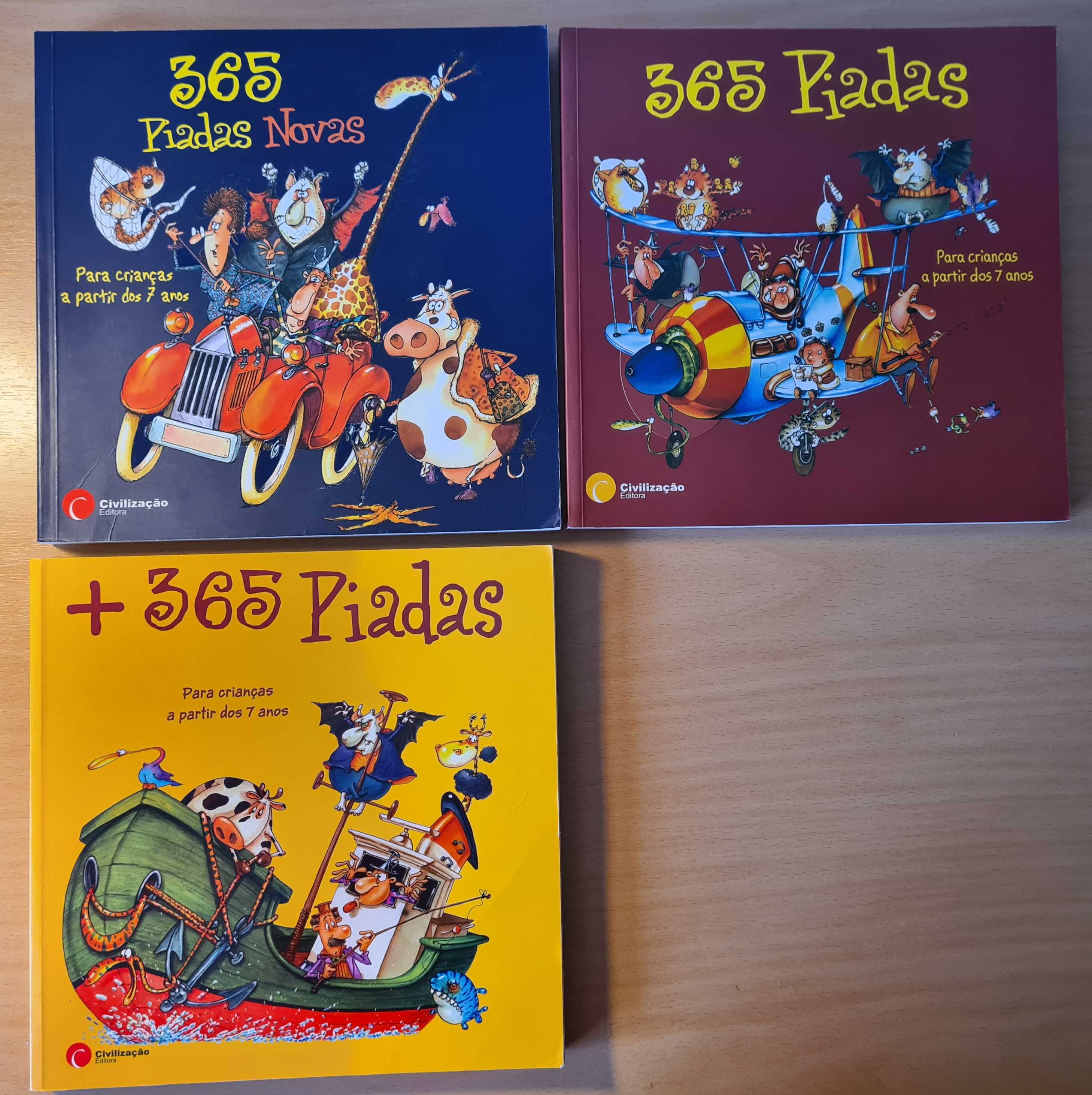 3 álbuns infantis "365 Piadas"