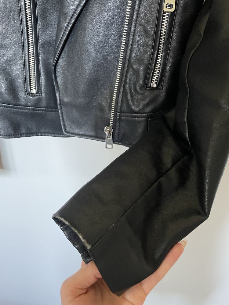 Ramoneska, kurtka eco- skóra, Stradivarius r.XS