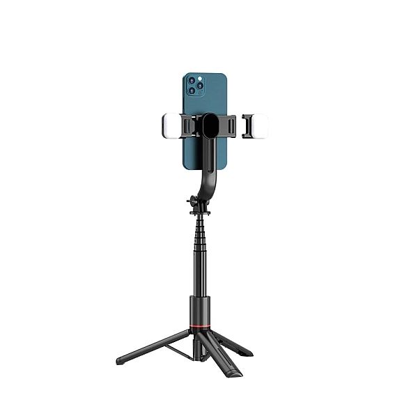 Tech-Protect L05S Wireless Selfie Stick Tripod & Led Light Black