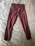 Bordowe legginsy jezdziekcie