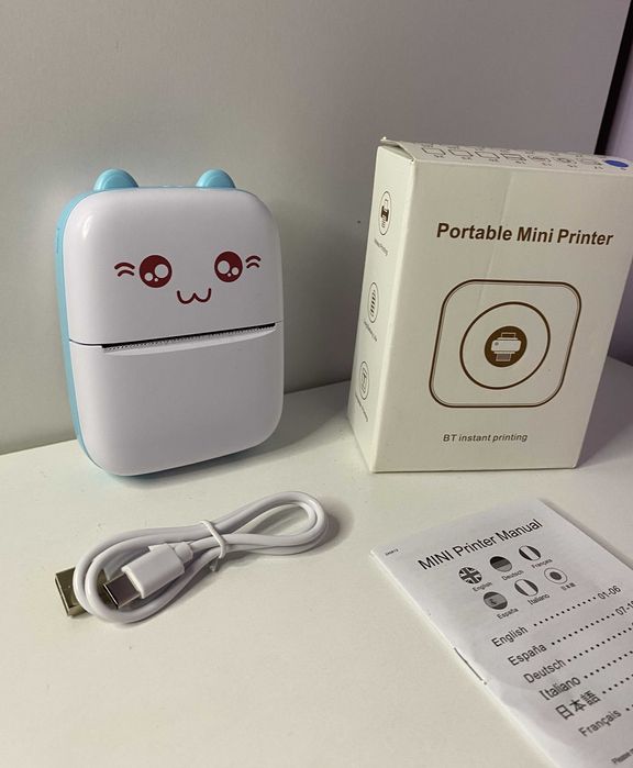 Mini Drukarka Termiczna Drukuś – Przenośna Drukarka z Aparatem