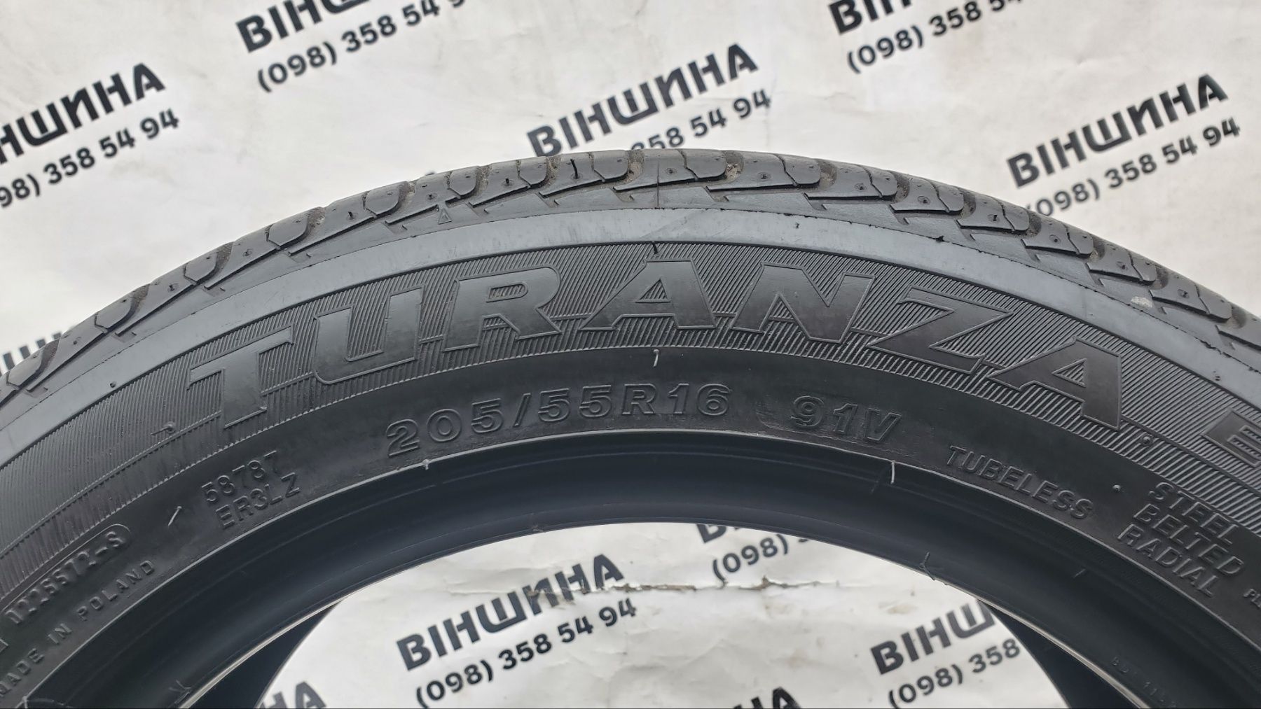 Шини 205/55 R 16 Bridgestone Turanza Er300. Літо комплект Колеса склад