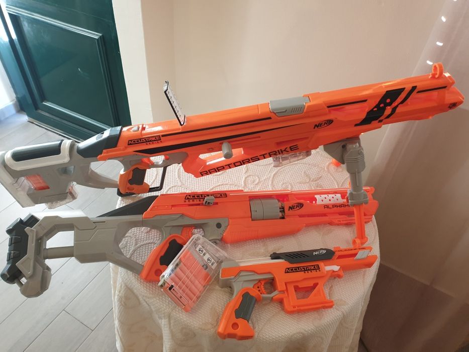 Lançador NERF Elite Alphahawk e Nerf N-Strike Elite  Precision Strike