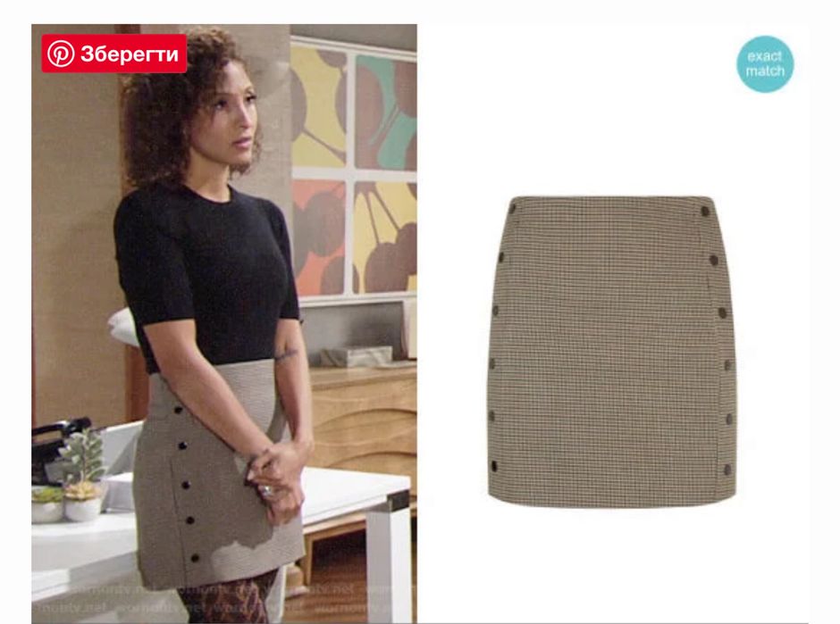 Sandro оригінал спідниця міні, принт гусяча лапка