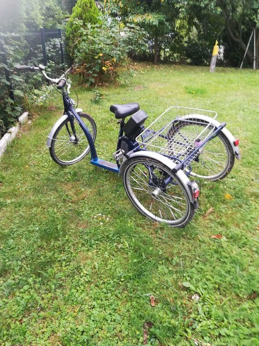 Rower trzykołowy z napędem elektrycznym