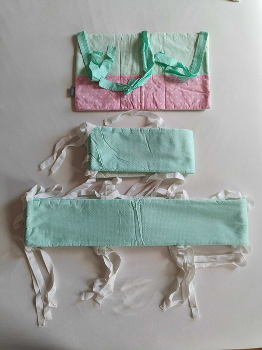 Zestaw miętowo-różowo-biały "Dolly"
