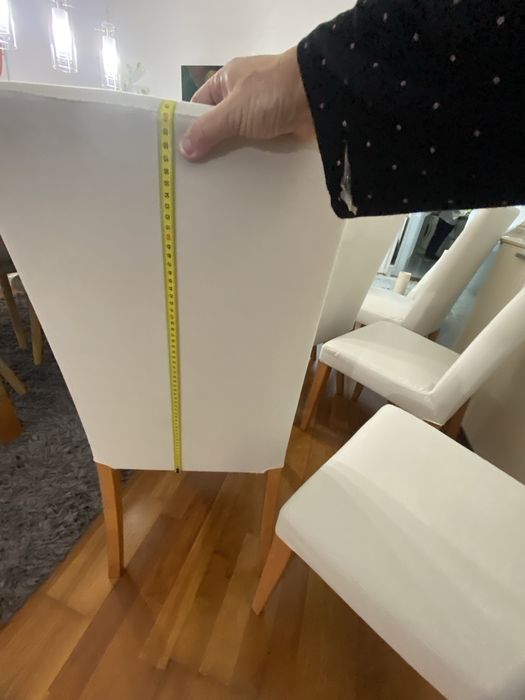 6 cadeiras de mesa de jantar com capas novas