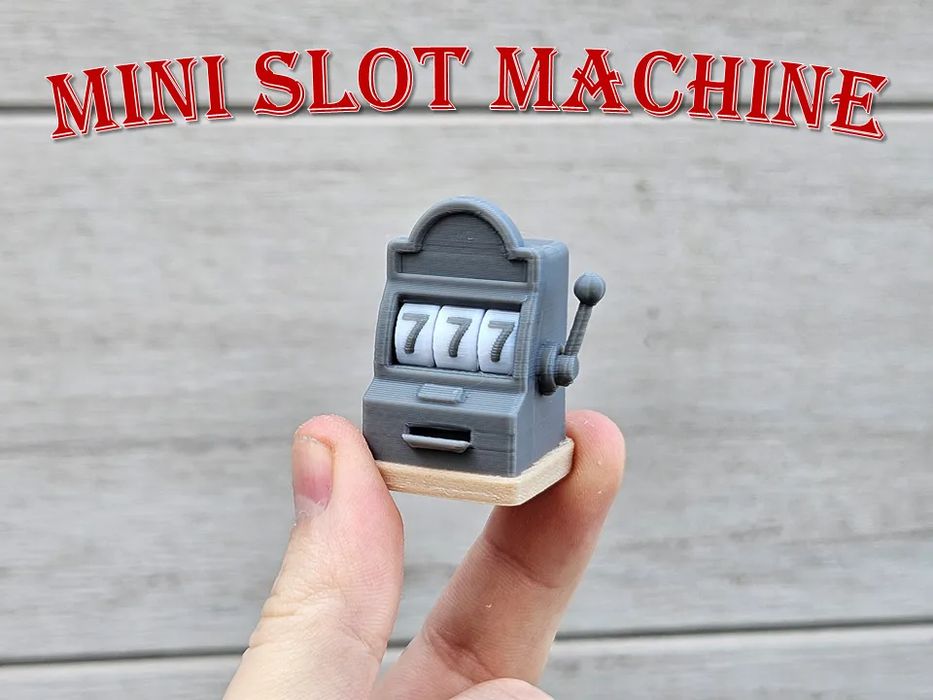 Mini Máquina de Jogo (Slot Machine) Miniatura