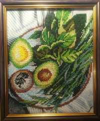 Картина "Авокадо и базилик"