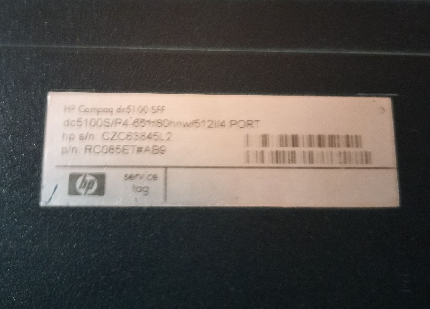 PC HP Compaq DC5100sff (Ler descrição)