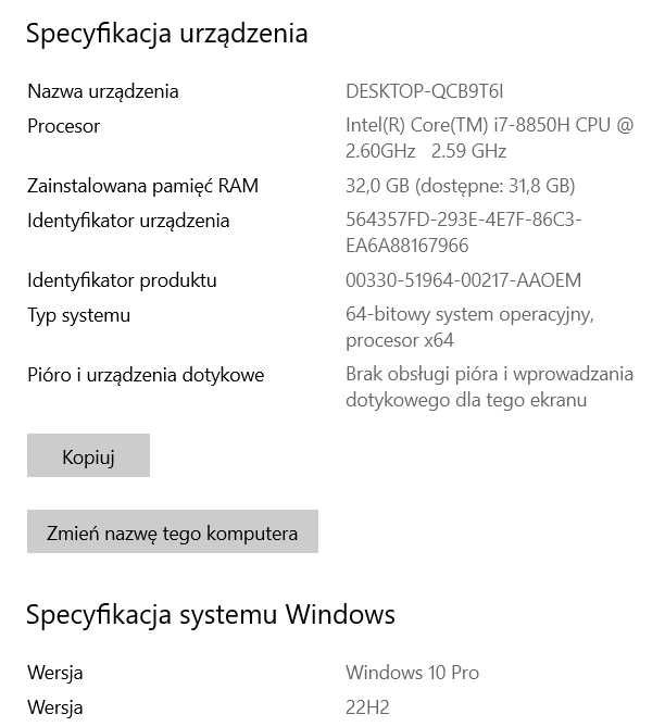 Dell Precision 7530 i7 / Nvidia Quadro / 32GB RAM / 512GB M2