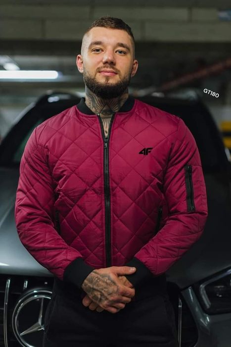 Kurtka męska jesienna bordowa M/L/XL/2XL