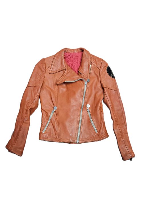 Damska kurtka motocyklowa skórzana ramoneska MOTO CUIR S (k507)