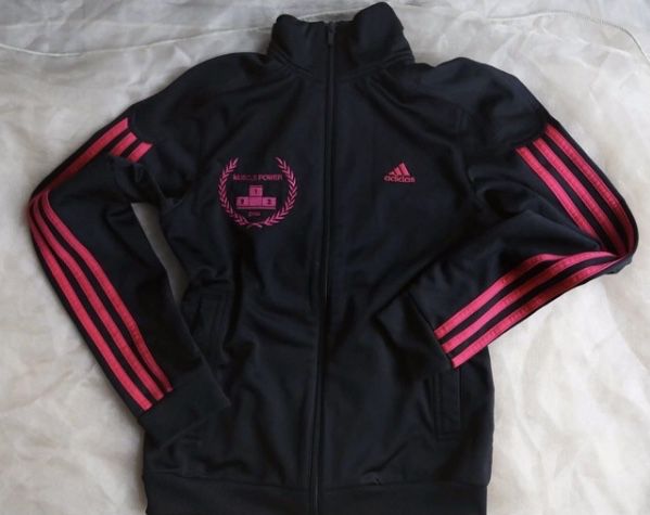 Bluza damska adidas rozm S jak nowa czarna różowe wstawki