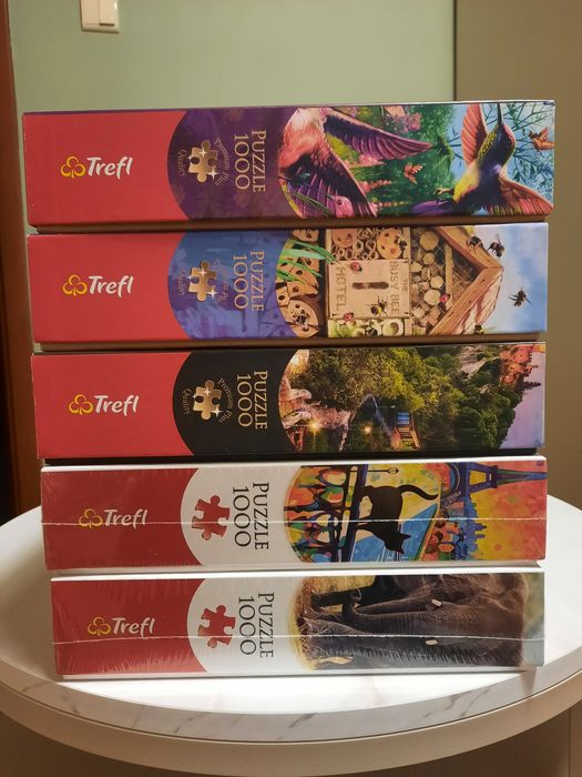 Puzzle Trefl 1000 el. – zestaw 5 nowych puzzli w folii!