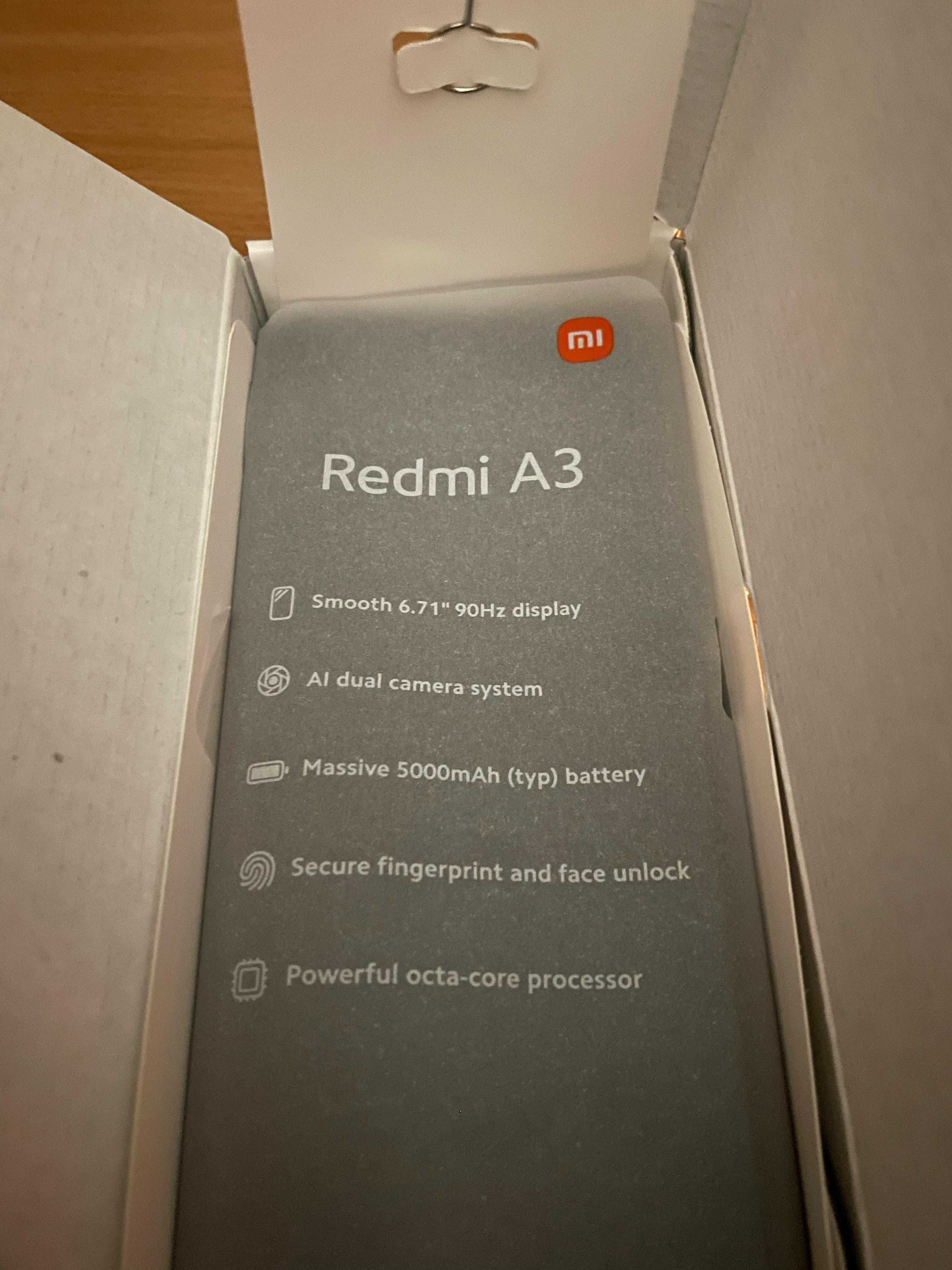 Xiaomi Redmi A3 Midnight Black -8-core, 90Hz, Bateria 5000mAH, 3GB RAM