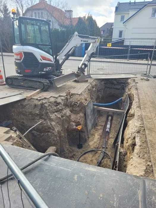 Przecisk Pneumatyczny - Kret, Koparka, wbijanie rur stalowych